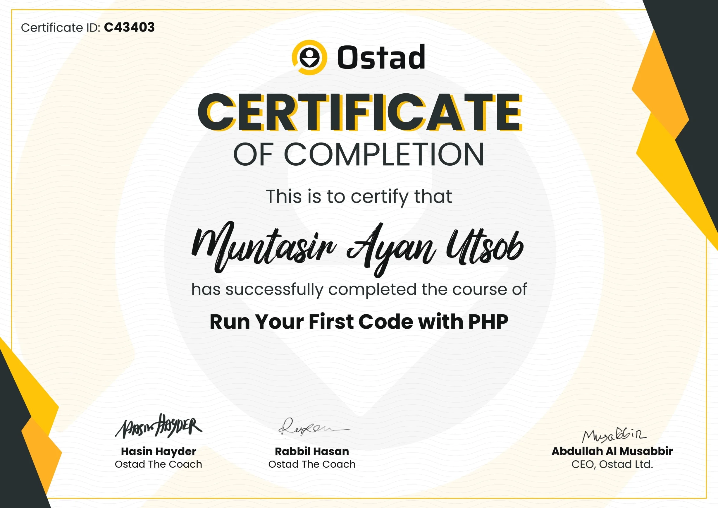 Run Your First Code with PHP